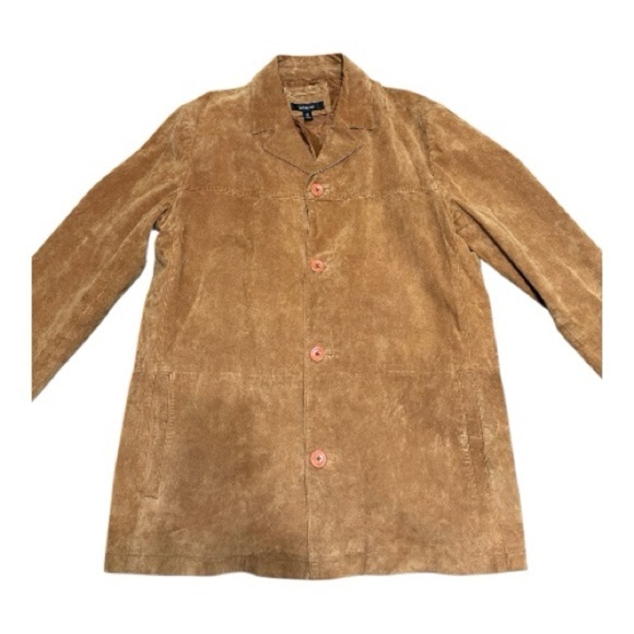 Vintage, Men's Brown Suede Trench style Coat - Picture 2 of 11